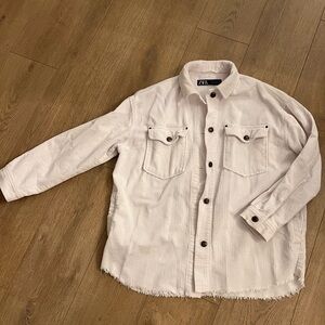 Zara white Shirt Jacket